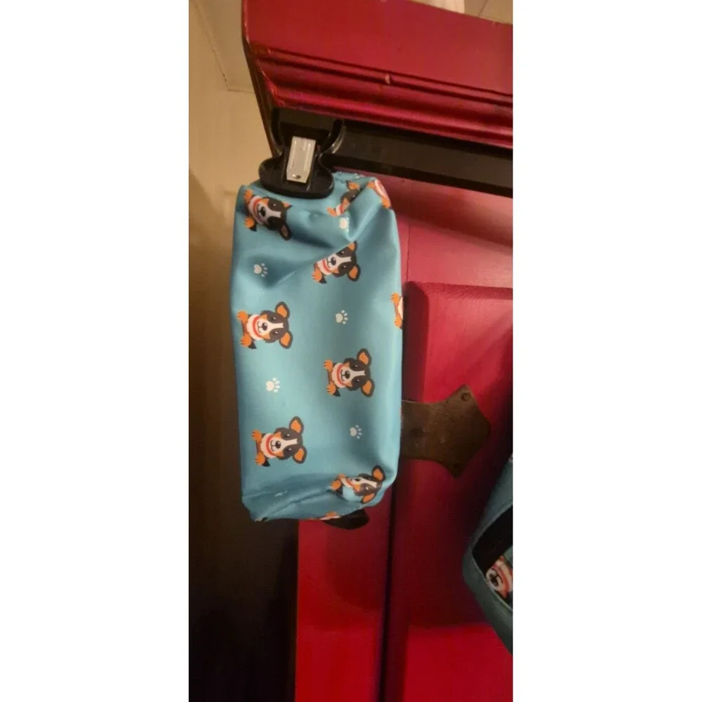 Abshoo 3 Pc Backpack Set Blue Dog Puppy School Bag Lunch Box Pencil Case EUC